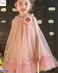 Đầm babydoll hồng hoa