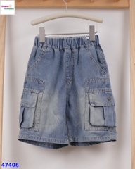 Short jean XSD xanh túi hộp có nút