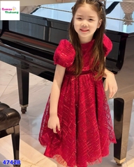 Đầm tiệc Sofia đỏ đính cườm