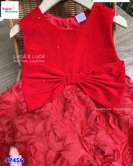 Đầm J&J đỏ đính nơ xoè hoa 3D