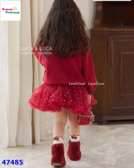 Set váy Luca đỏ cây thông Noel