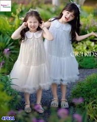 Đầm tiệc Cici màu kem đính cườm