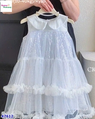 Đầm tiệc Cici màu bạc đính cườm