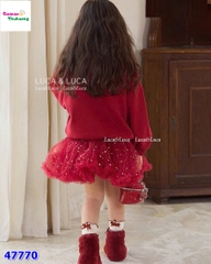 Set váy Luca đỏ cô gái
