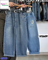 Quần jean xanh đậm túi chữ U