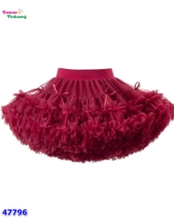 Chân váy tutu đỏ đính nơ