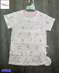 Bộ Tencel hồng Kitty