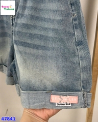 Quần short jean logo hồng