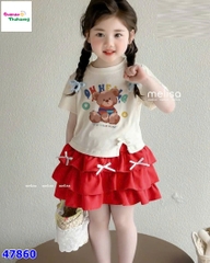 Set váy MLS kem gấu Oh Hello