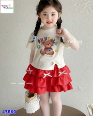 Set váy MLS kem gấu Oh Hello