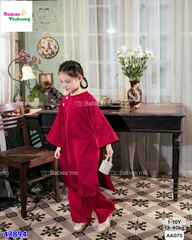 Áo dài Tết Babies Mo đỏ hoa ngọc