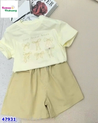 Set bộ DDH áo vàng nơ