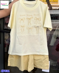 Set bộ DDH áo vàng nơ