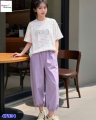 Set DDH áo sọc Min, quần tím