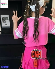 Áo croptop Chaoboy hồng 07