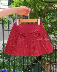 Set váy MLS trắng Kitty, váy chấm bi