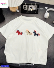 Áo trắng thêu 3 con ngựa