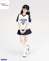 Set Nexxi áo Newcity, váy xếp ly xanh đen