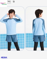 Bộ bơi dài Ylike xanh đậm nhạt Orbit