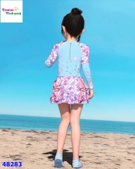 Váy bơi dài tay xanh tiên cá