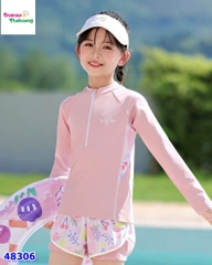 Đồ bơi Ylike hồng quần hoa