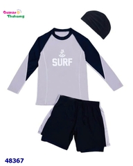 Bộ bơi dài tay xám Surf
