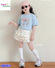 Set váy MiaKid xanh con ngựa
