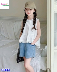 Set bộ MiaKid áo trắng, quần jean
