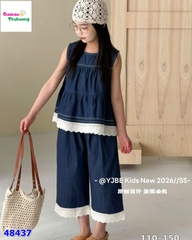 Set áo + quần jean viền trắng