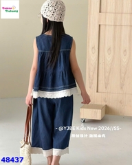 Set áo + quần jean viền trắng