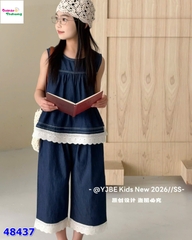 Set áo + quần jean viền trắng