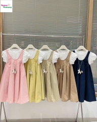 Set đầm yếm DDH hồng