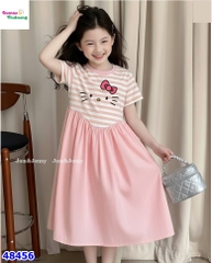 Đầm J&J sọc hồng Kitty