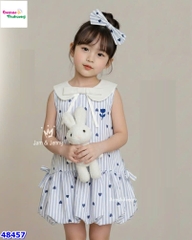 Đầm J&J sọc xanh trái tim