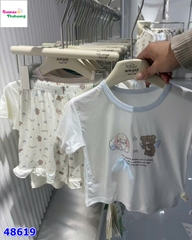 Bộ Tencel T kem gấu & thỏ