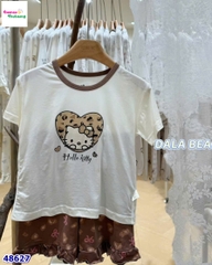 Bộ Tencel T Kirtty tim nâu