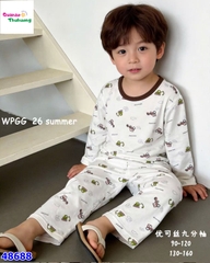Bộ Tencel dài trắng xe cẩu