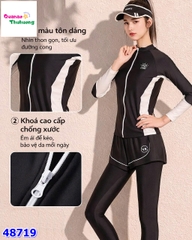 Đồ bơi Yuke đen viền trắng