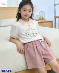Set bộ áo hồng Puppy Lucky
