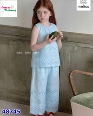 Set bộ MLS xanh dương dập hoa