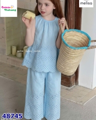 Set bộ MLS xanh dương dập hoa