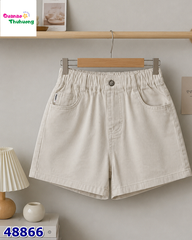 Quần short kaki kem