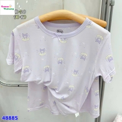 bộ Tencel W Tím Kuromi