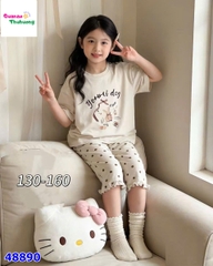 Bộ thun lửng kem thỏ cute