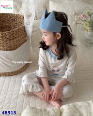 Bộ Tencel lửng Honey trắng Elsa