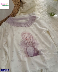 Bộ Tencel dài Honey trắng nàng tiên cá tím