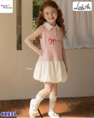 Đầm bí Linh An sọc hồng Kitty