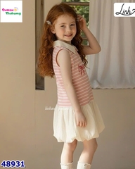 Đầm bí Linh An sọc hồng Kitty