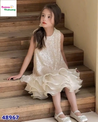 Đầm tiệc kem đính cườm