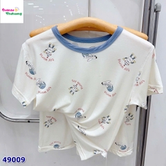 Bộ Tencel trắng máy bay